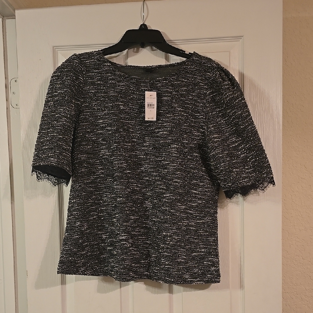 Elegant Black and White Women's Top